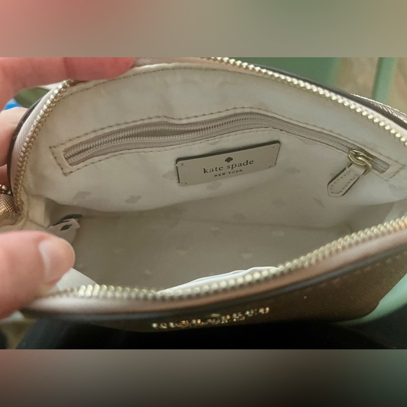 Kate Spade New York Rose Gold Tinsel Dome Sparkly Crossbody Bag *Minor Stains* - Picture 7 of 13